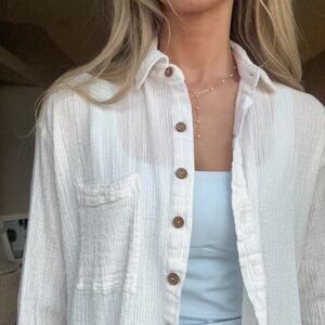 Billabong Cream Button-Down Women's Shirt